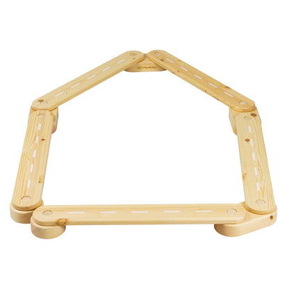 MeowBaby Wooden Balance Beam Sensory Path for Kids – gold painted wooden balance beam set | Nestling