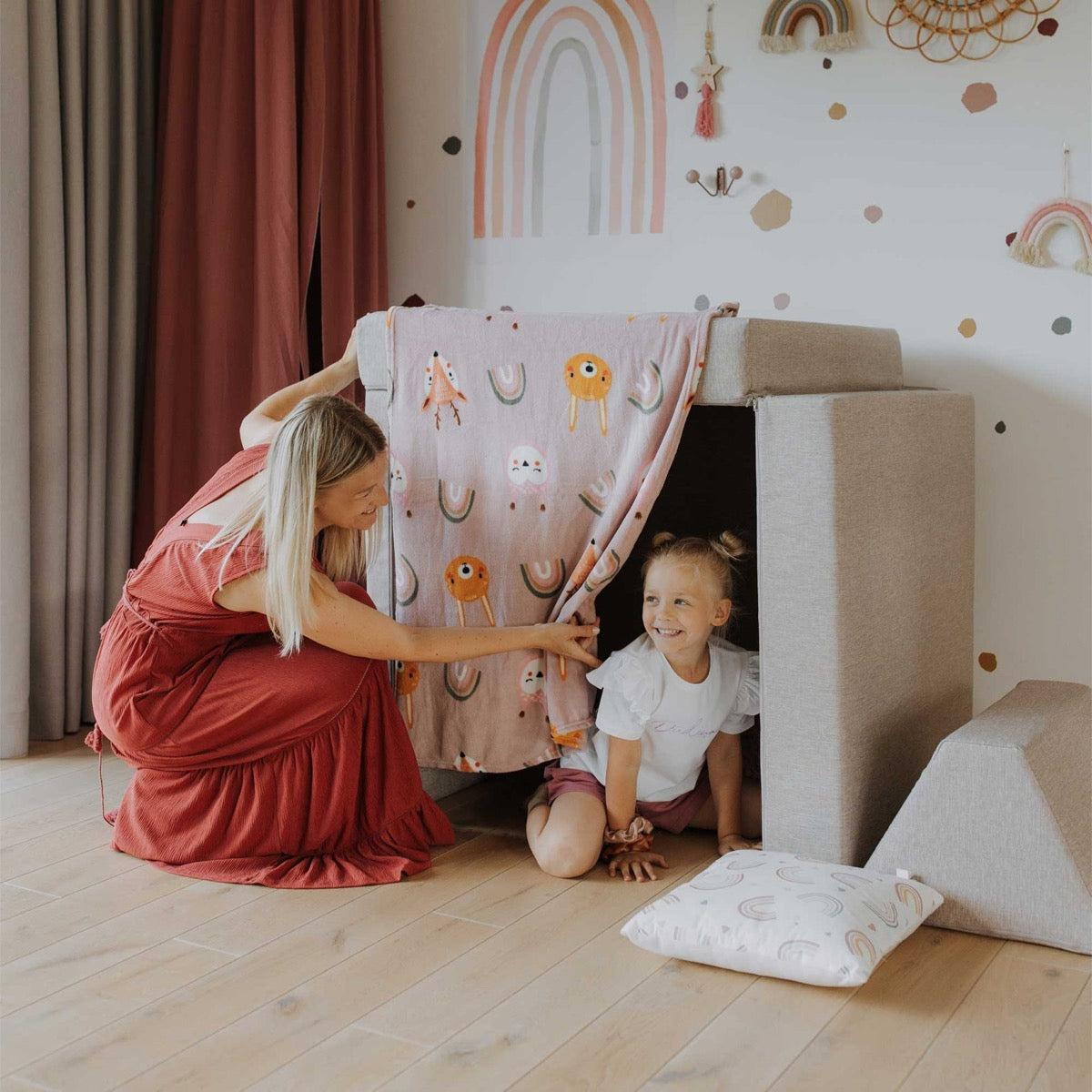 Monboxy Activity Play Mattress Set Beige Parent Child Play – Nestling