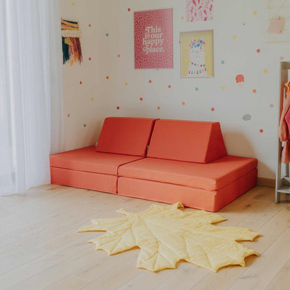 Monboxy Activity Play Mattress Set Coral Foam Sofa – foam tent playhouse coral configuration | Nestling