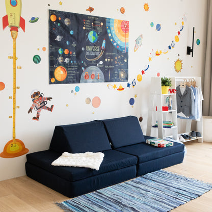 Monboxy Activity Play Mattress Set – Navy Blue in room lifestyle photo | Nestling