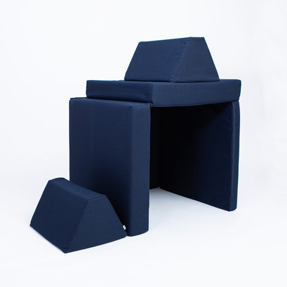 Monboxy Activity Play Mattress Set – Navy Blue open play configuration kids | Nestling