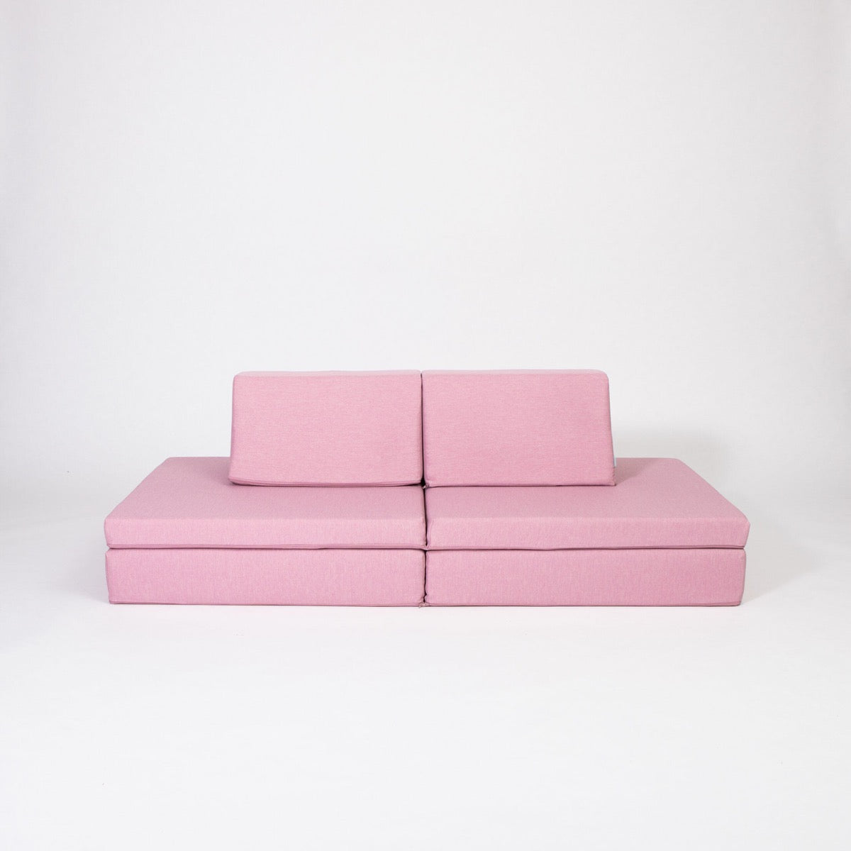 Monboxy Activity Play Mattress Set Pink Foam Sofa – all pieces flat packaged pink set | Nestling