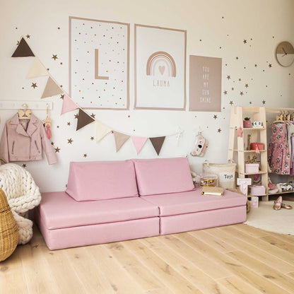 Monboxy Activity Play Mattress Set Pink Foam Sofa – safety features infographic product | Nestling
