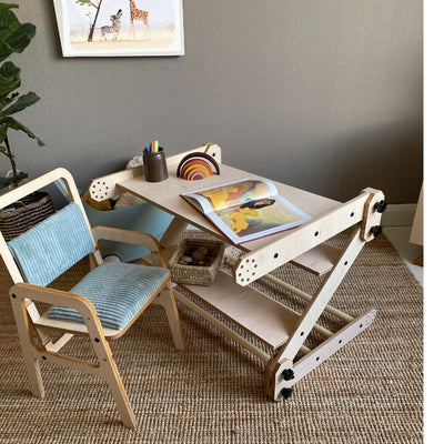 Luula Set Montessori de cățărat / masă / tablă de desen NABU