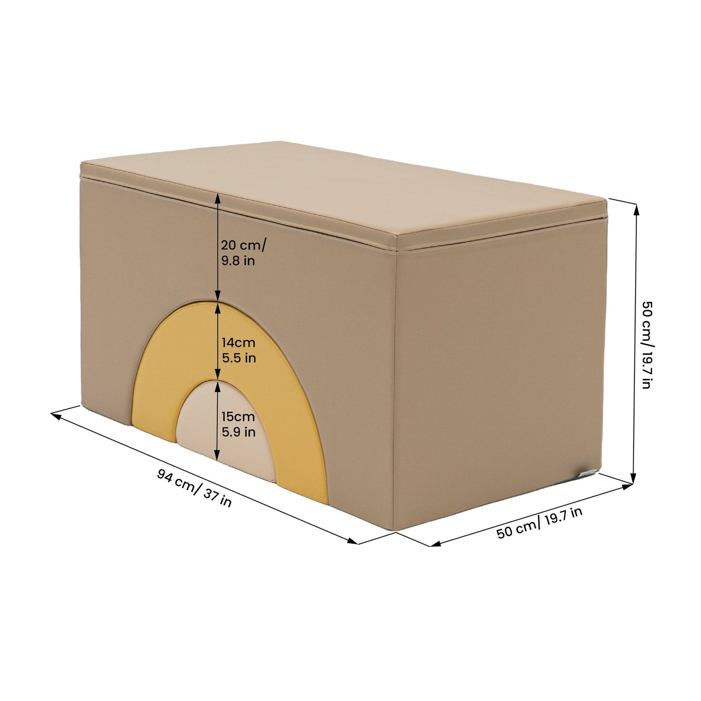 IGLU Rainbow Bridge Soft Play Set – Beige & Honey | Nestling