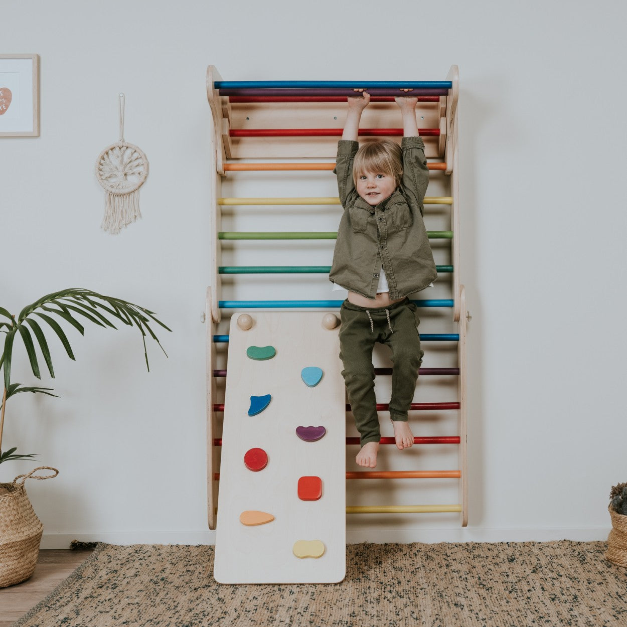 leg&go Ramp for Pikler Triangle and Swedish Wall – Rainbow | Nestling