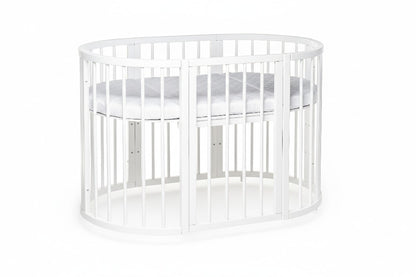 Round baby crib OLIN with fully removable side for easy access