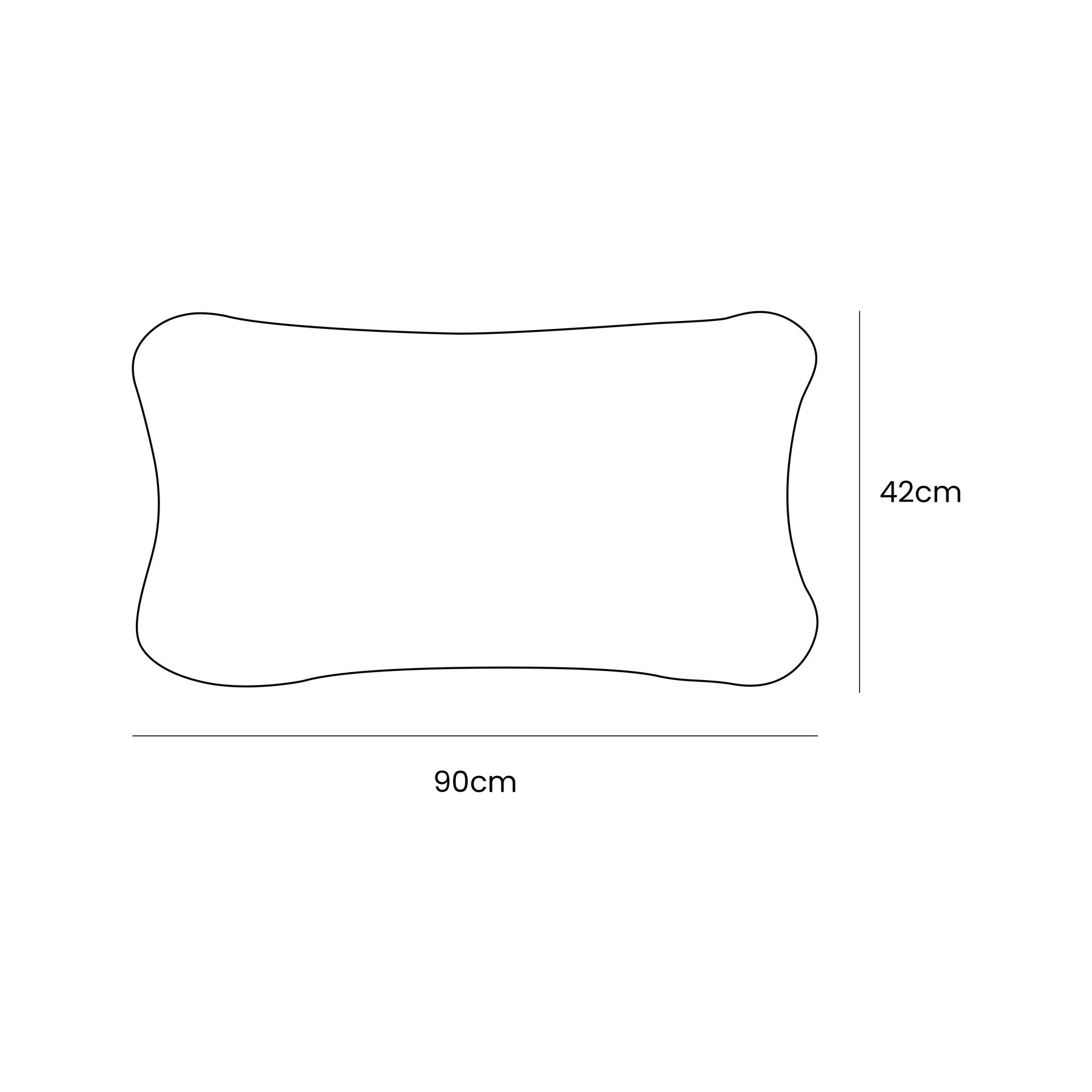 Snug Rocker for Kids Natural and Pink Pillow – pink pillow dimensions diagram 90x42cm | Nestling