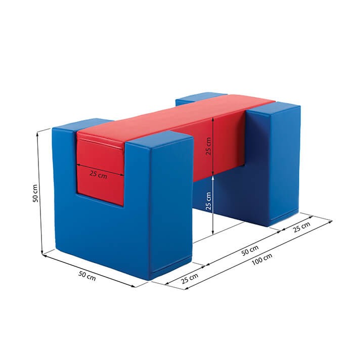 IGLU Soft Play Activity Set Balance Bridge – Blue & Red | Nestling