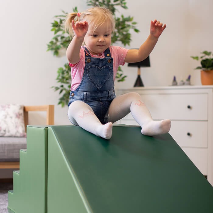 IGLU Soft Play Step and Slide Set – Green | Nestling
