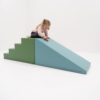 IGLU Soft Play Step and Slide Set – Pastel Turquoise | Nestling