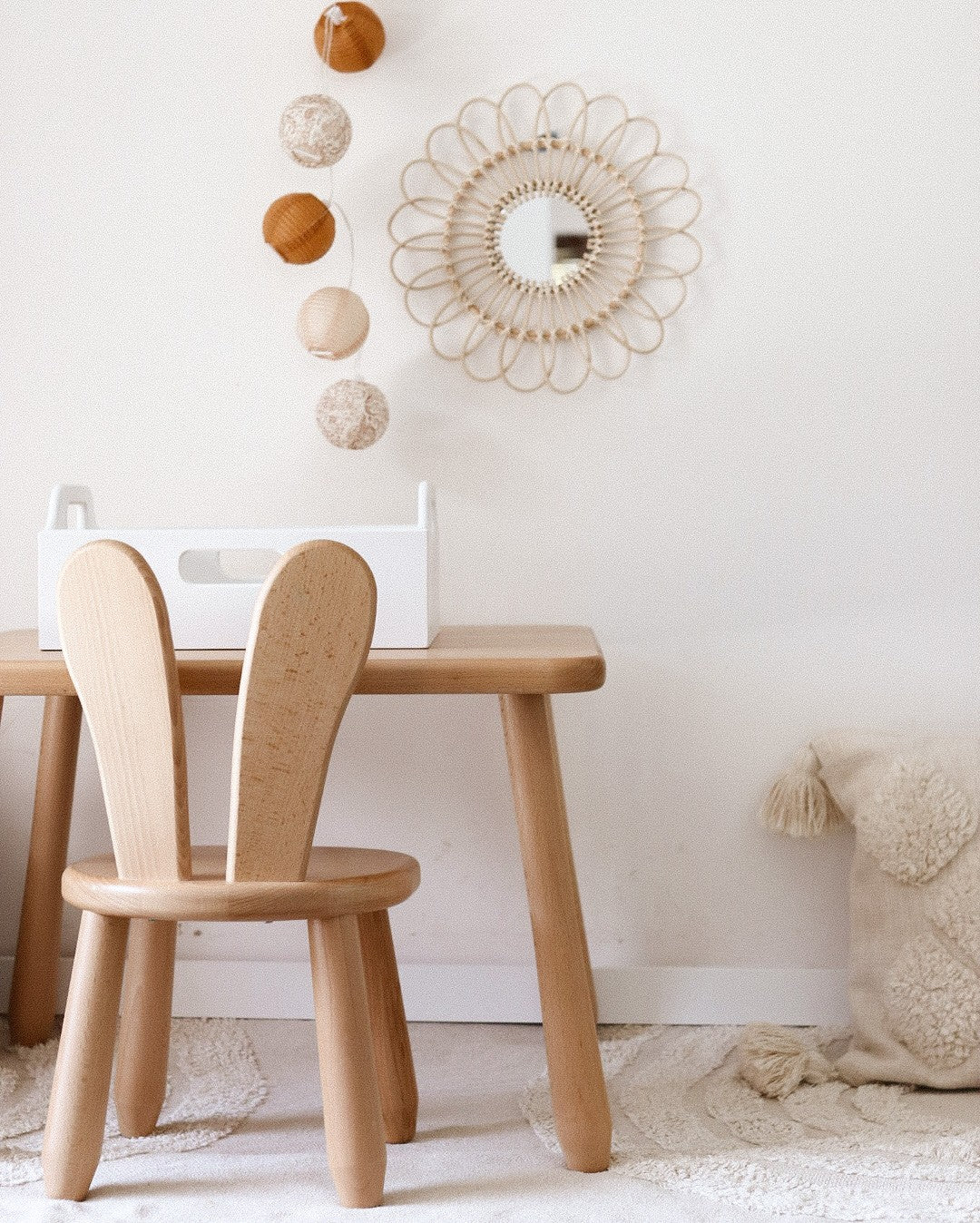 Kidozia Bunny Scandinavian children's furniture set, full product display