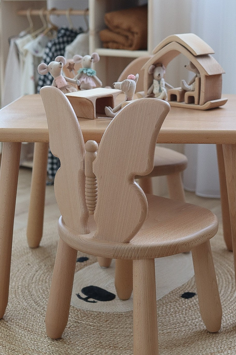Kidozia Butterfly Scandinavian children's furniture set, full product display