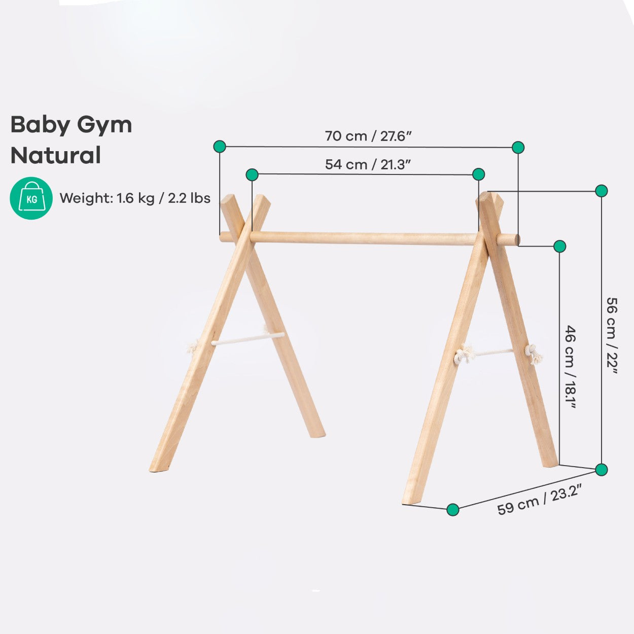 leg&go Wooden Baby Gym | Nestling
